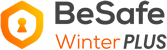Logo with orange shield, safe and protective.